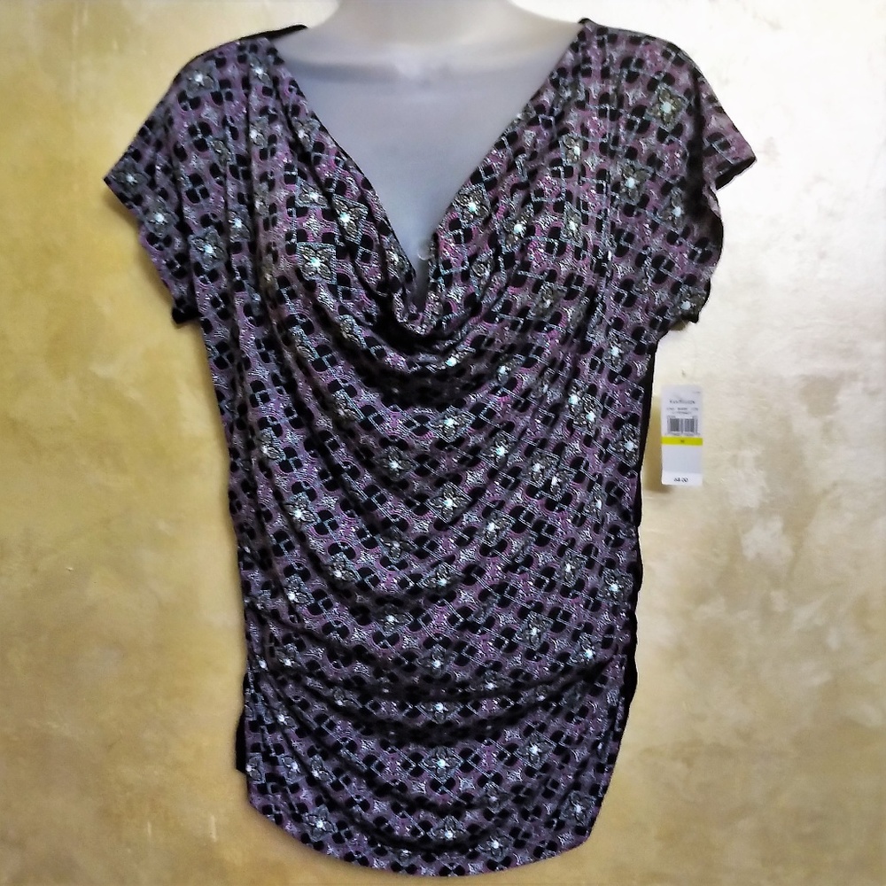 Van Heusen Draped Front Top NWT M